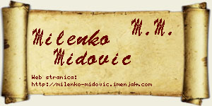 Milenko Midović vizit kartica